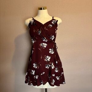 Xhilaration Red White Tiered Ruffled Mini Dress